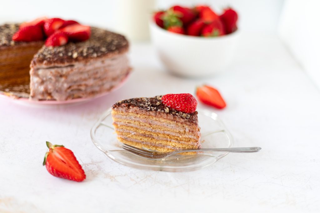 Anjina torta marlenka jagoda - Anjini domači štrukklji - kos