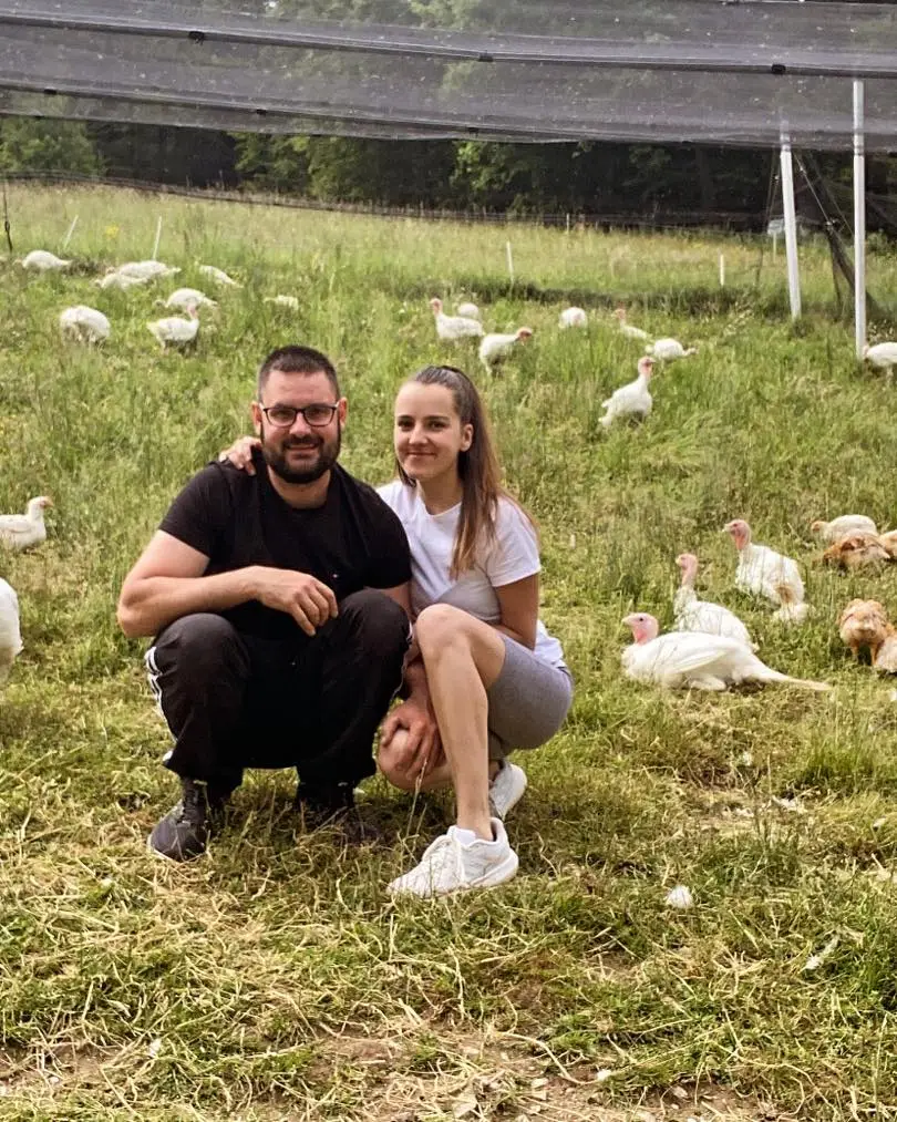 Primož in Eva z Eko kmetije Kurnik